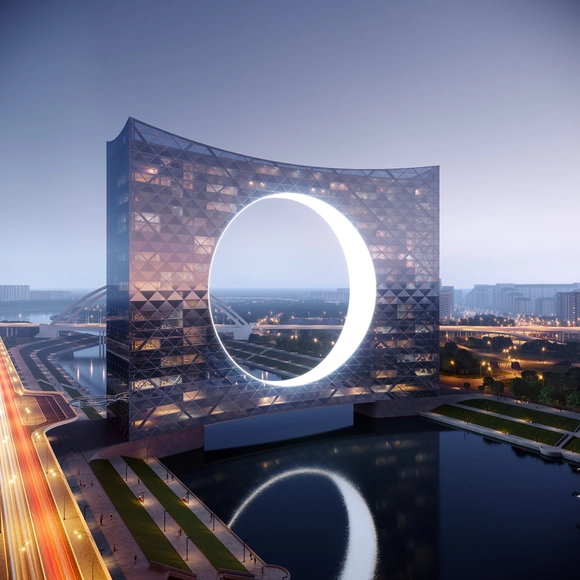 Fundamental and Omega Design "Tower of the Sun" High-Rise Over Kazakhstan's Ishim River - Featured Image