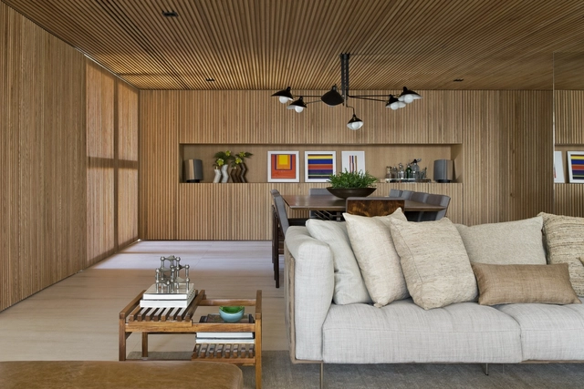 Apartamento FB / Jacobsen Arquitetura - Edifício De Apartamentos, Viga, Mesa