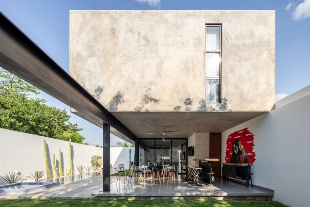 Casa del parque / TAO-Arquitectura - Casas, Patio interior, Fachada, Sillas, Mesas, Bancas