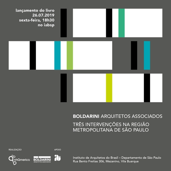 Lançamento do livro Boldarini Arquitetos Associados: Três Intervenções na Região Metropolitana de São Paulo - Imagem de Destaque