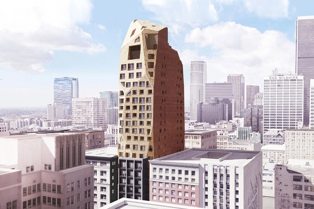 ASAP Creates "Large Rock" Hotel Tower for Downtown Los Angeles - Featured Image