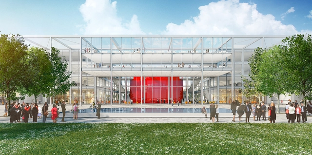 Hopkins Architects vence concurso para campus universitário que explora racionalidade e transparência  - Imagem de Destaque