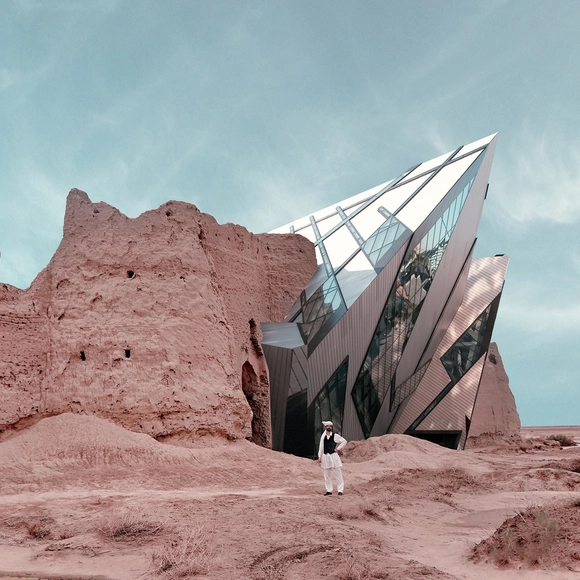 Esta serie de imágenes conjuga palacios persas con hitos arquitectónicos contemporáneos - Imagen Principal