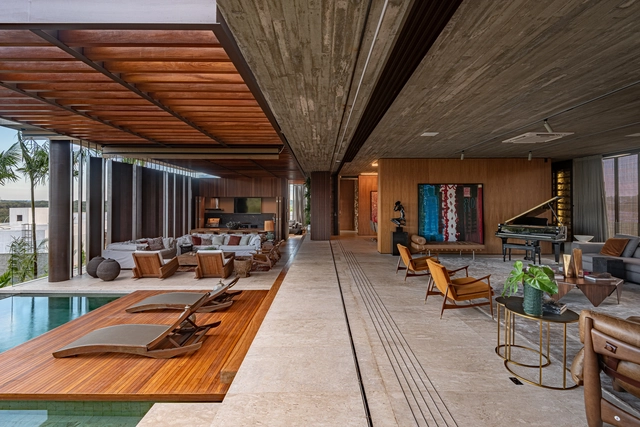 Casa Corten / Costaveras Arquitetos - Casas, Terraço, Viga, Mesa, Cadeira