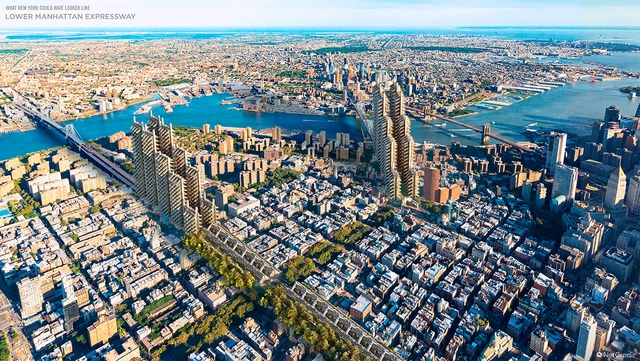 ¿Cómo serían las principales ciudades de Estados Unidos si Frank Lloyd Wright o Robert Moses las hubieran diseñado? - Imagen Principal