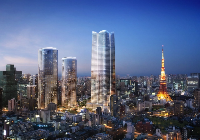 Pelli Clarke Pelli 公开东京市中心三座塔楼设计方案，最高330米 - 主图