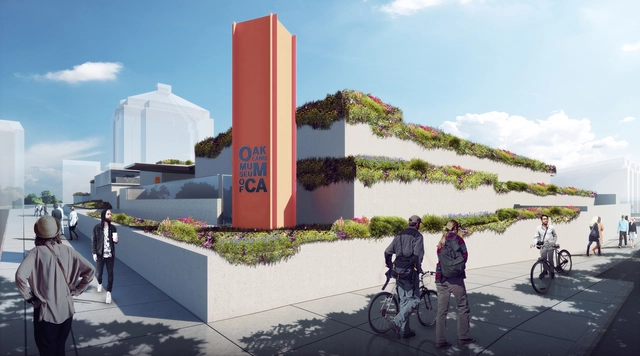 Hood 公布奥克兰博物馆屋顶花园方案，改造凯文·罗奇的经典作品 - 主图