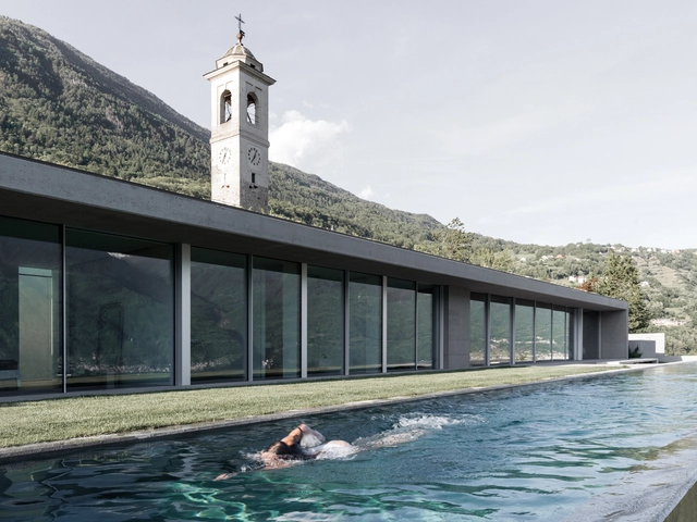 意大利北部G住宅，群山间的隐秘露台 / Architetto Alfredo Vanotti - 独立住宅