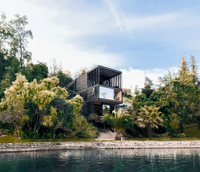Casa en Pendiente / Ian Hsü + Gabriel Rudolphy - Casas, Jardín, Fachada