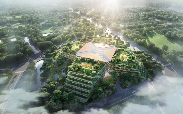 福斯特事务所公布‘上海绿叶利兰医院’设计，景观环绕，自然光线充沛 - 主图