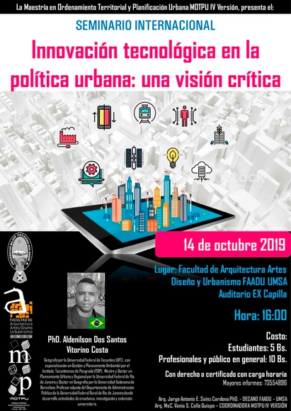 Seminario 'Innovación tecnológica en la política urbana, una visión crítica' - Imagen Principal
