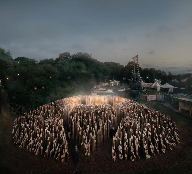 BEAM 亭子，7000多根未加工云杉构建 / Wolfgang Buttress - 展馆