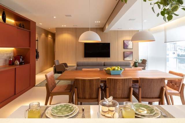 Apartamento Vila Mariana / Marina Carvalho Arquitetura - Apartamentos, Cozinha, Mesa, Cadeira, Bancada
