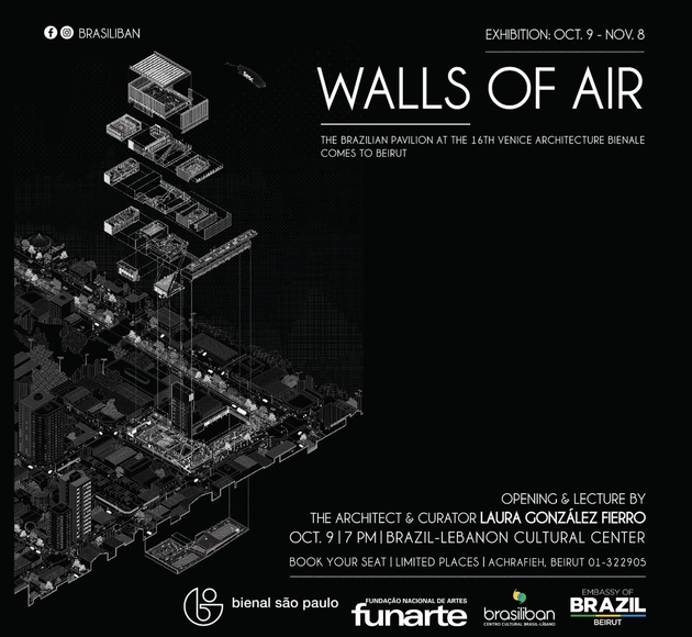 Exposição "Muros de Ar" em Beirute - Imagem de Destaque