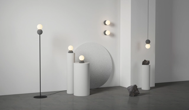 David Pompa Studio presenta colección de luminarias a base de piedra volcánica - Imagen Principal