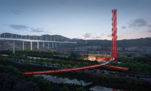 Stefano Boeri vence concurso para o Parco del Ponte em Gênova - Imagem de Destaque