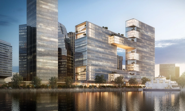 SOM diseña edificio de oficinas en Buenos Aires con terrazas, puentes y parques elevados - Imagen Principal
