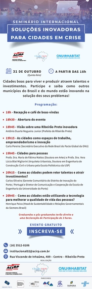 Seminário Internacional Soluções Inovadoras para Cidades em Crise | Circuito Urbano 2019 ONU Habitat - Imagem de Destaque