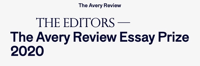 The Avery Review Essay Prize 2020 - Featured Image