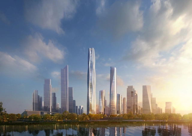 AS+GG divulga projeto de novo distrito financeiro na China  - Imagem de Destaque