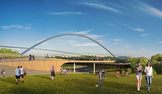 EArquitetos recebe menção com proposta de ponte sobre o Rio Vrbas, na Bósnia e Herzegovina - Imagem de Destaque