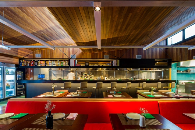 Restaurante Mensa / vapor arquitetura - Restaurante, Viga, Mesa, Cadeira, Bancada
