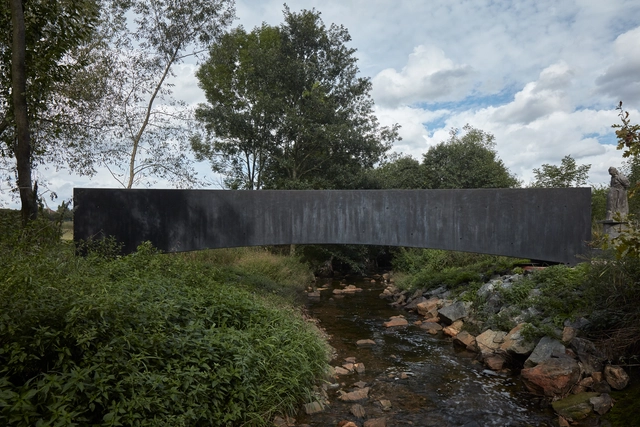 Ondřej Císler and Petr Tej Design Concrete Bridge Over a Stream in the Czech Republic - Featured Image