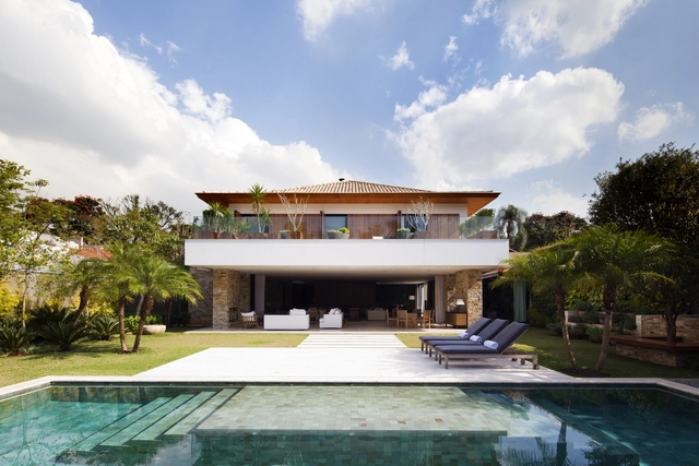 Residência LO  / Dado Castello Branco Arquitetura - Casas, Jardim, Fachada