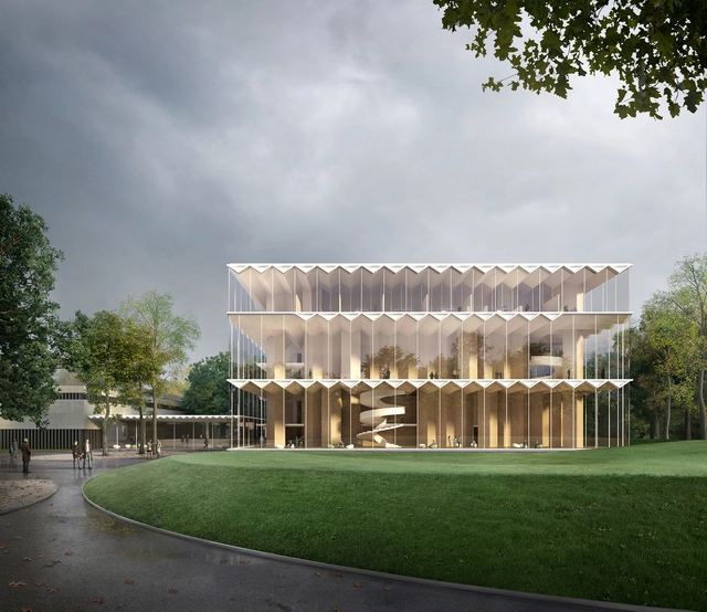 Arquitetos projetam o primeiro teatro do mundo em estrutura de madeira laminada cruzada - Imagem de Destaque
