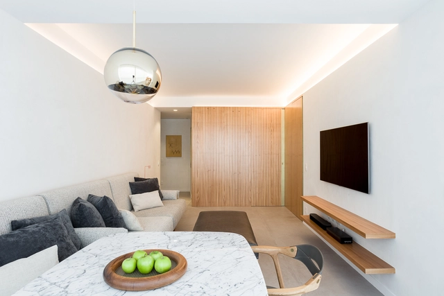 Apartamento DCZ / Pascali Semerdjian Arquitetos - Edifício De Apartamentos, Dormitório, Iluminação, Mesa