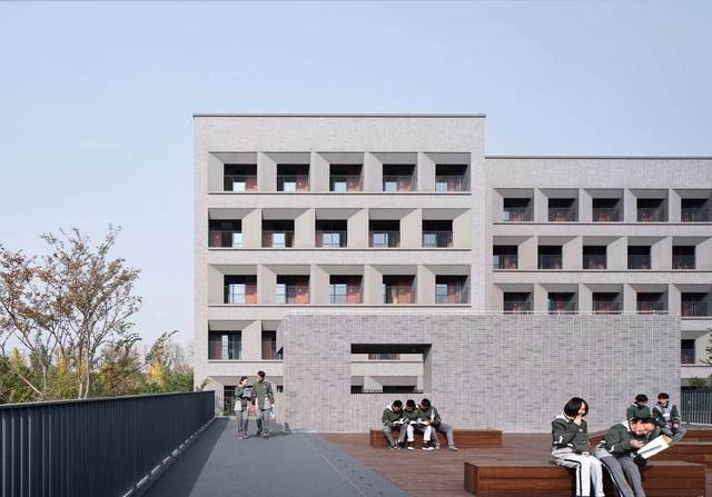 Student Dormitory of Hangzhou No.2 High School Qianjiang Campus / UAD - Dorms, Facade, Stairs