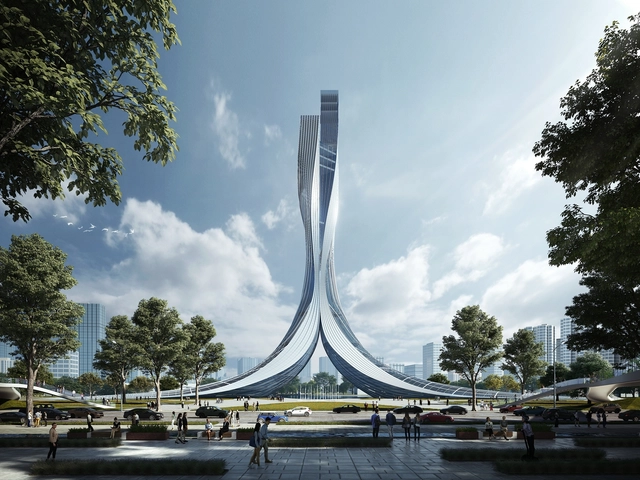 RMJM赢衡阳“湘江之门”设计竞赛，相拥大雁腾空起 - 主图
