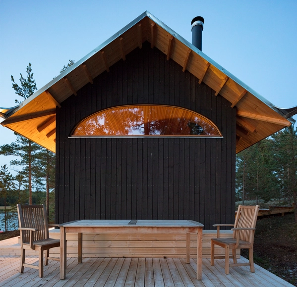 芬兰桑拿旅馆，入海岸望日落 / Mer Architects - 建筑图, 度假小屋