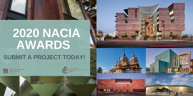 Call for Submissions: 2020 North American Copper in Architecture Awards  - Featured Image