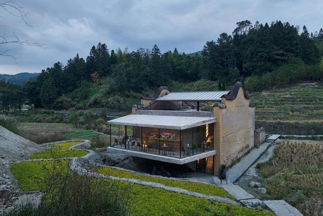 先锋厦地水田书店 / 迹·建筑事务所 - 建筑图, 商店