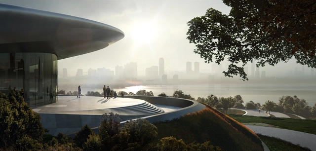 Zaha Hadid Architects Revealed a Nearly Completed Exhibition and Conference Center, Part of Unicorn Island  - Featured Image