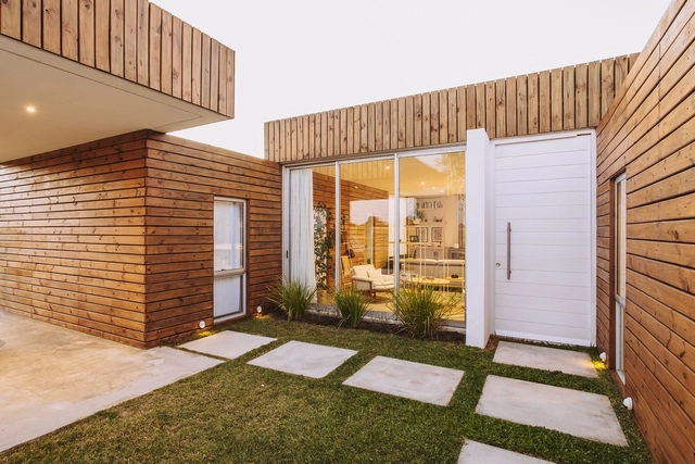 Vivienda WS / bercetche estudio - Fotografía exterior, Casas, Jardín, Fachada, Puerta