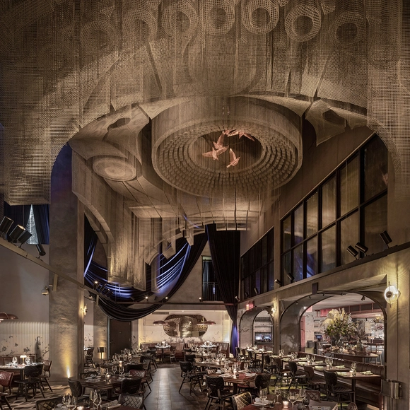 纽约教堂餐厅雕塑 Fillmore，回溯东村文化 / Tresoldi Studio - 室内图, 餐厅