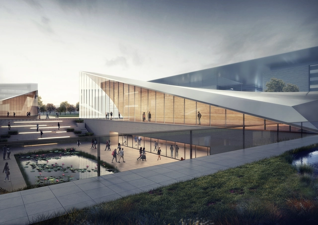 HENN projeta campus de aeronáutica sino-francesa na China - Imagem de Destaque