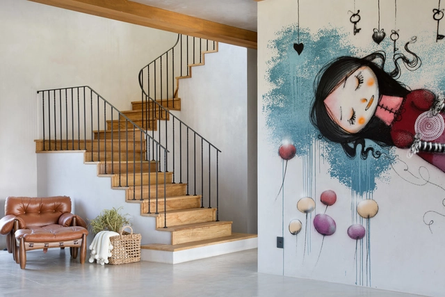 Casa Haras Larissa / Melina Romano Interiores - Fotografia de Interiores, Casas, Escada, Corrimão