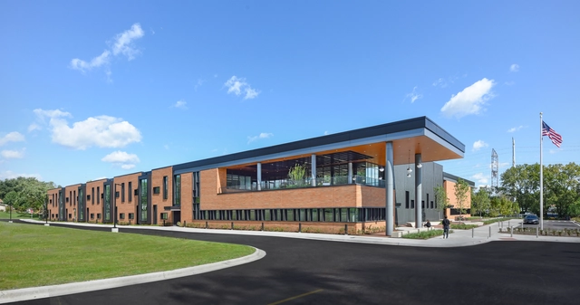 Escola Primária Lisle / Perkins and Will - Fotografia de Exterior, Escola Primária, Fachada