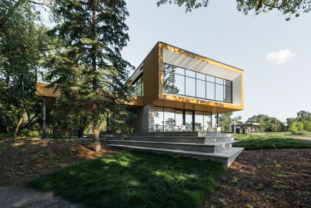 Pabellón Parcours Gouin Parc / Birtz Bastien Beaudoin Laforest architectes - Fotografía exterior, Sustentabilidad Y Diseño Ecológico, Escaleras