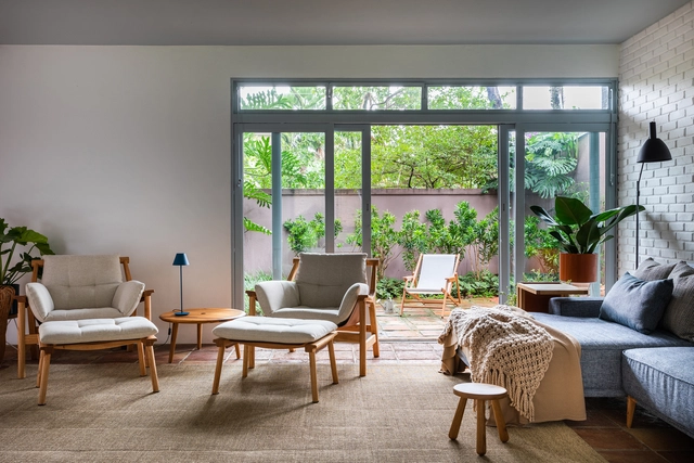 Casa NP / Renata Gaia Arquitetura - Fotografia de Interiores, Casas, Porta, Mesa, Cadeira