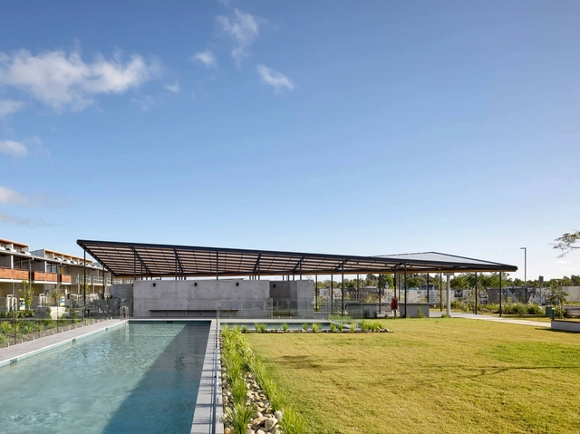 Habitat Recreation Centre / DFJ Architects - Exterior Photography, Swimming Pool