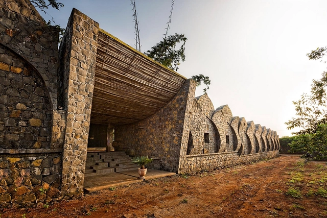 休闲度假村，歌颂传统与自然 / PMA madhushala - 建筑图, 酒店, 拱