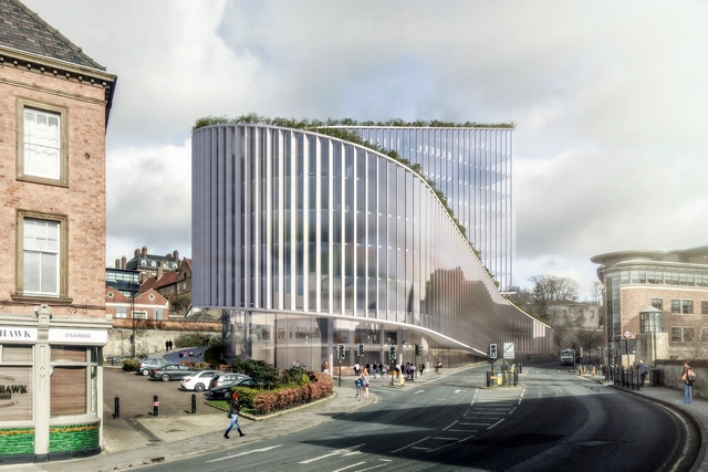 BIG divulga projeto de novo edifício corporativo em Newcastle - Imagem de Destaque