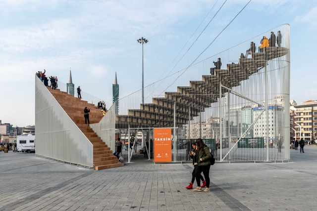 塔克西姆广场‘汇聚站’，漂浮的露天论坛 / IND [Inter.National.Design] - 建筑图, 展馆