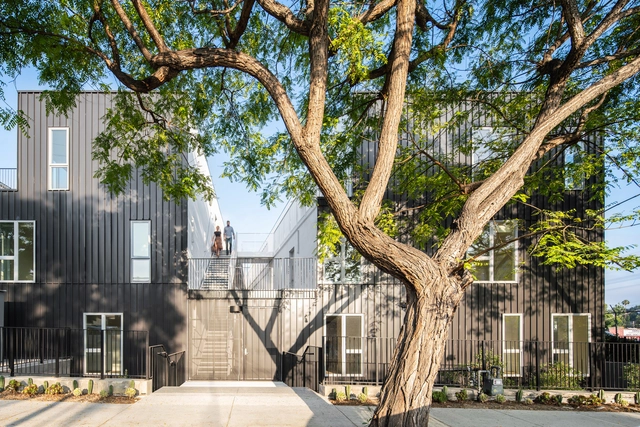 DILLON617 洋房公寓，相交的建筑界面  / Lorcan O’Herlihy Architects - 公寓