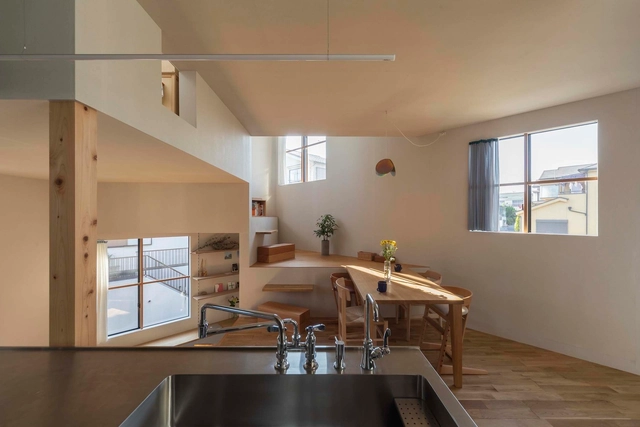 高规‘螺旋’住宅，7米16层 / 岛田阳建筑事务所 - 室内图, 独立住宅, 厨房