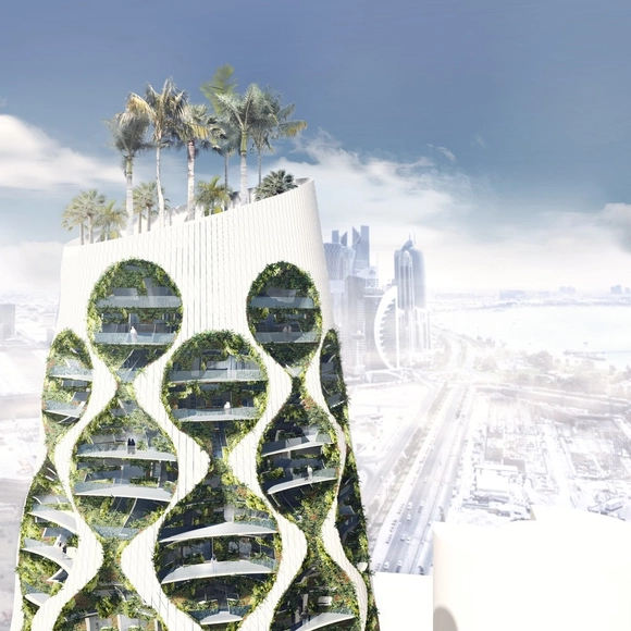 FAAB Architektura Imagines Vertical Oasis Building in Saudi Arabia - Featured Image